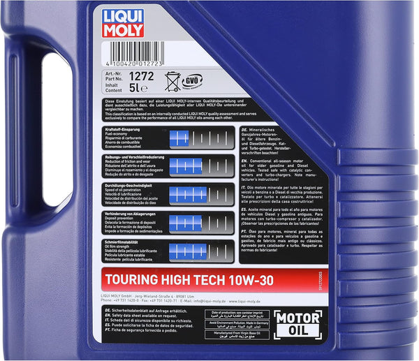 LIQUI MOLY Touring High Tech 10W-30 | 5L | Mineral motor oil